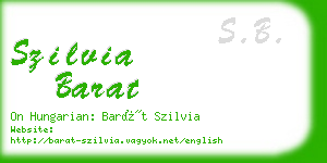 szilvia barat business card